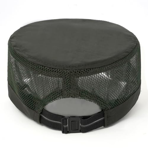 Cadet Army Cap Mesh Quick Qry Flat Top Cap Military Hat for Men Women - color: Army Green