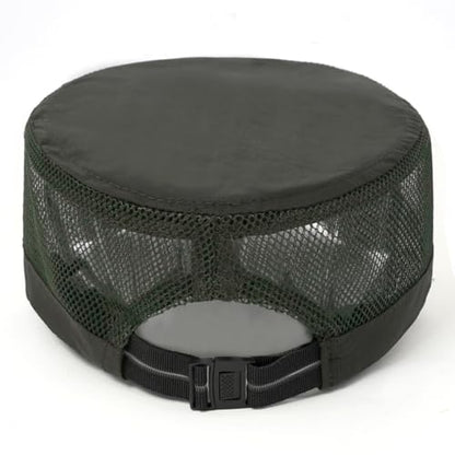 Cadet Army Cap Mesh Quick Qry Flat Top Cap Military Hat for Men Women - color: Army Green