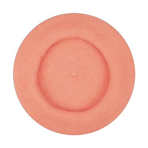Gllutt Women Wool Beret Hat French Style Solid Color - color: Salmon Pink