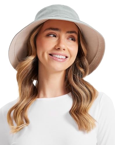 Solbari Women's Holiday Sun Hat UPF 50+ - color: Green/Beige, size: Small-Medium