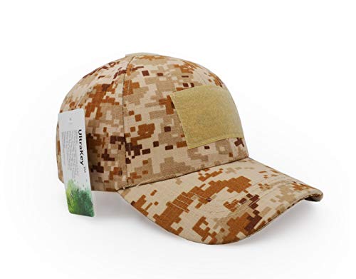 UltraKey Military Tactical Operator Cap, Outdoor Army Hat Hunting Camouflage Baseball Cap - color: Desert Digital