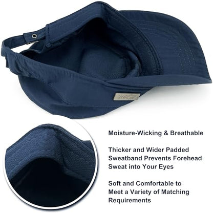 Loneshark Water Resistant Military Hat Quick Dry Cadet Cap Army Flat Top - color: Rectangle-logo-navy