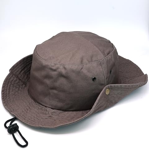 Antourage Bucket Hat Unisex Hiking Outdoor Fishing Hunting Safari Packable UV Protection Multiuse Boonie Hat - color: 08. Grey, size: Large