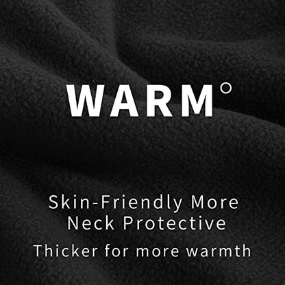 Achiou Ski Mask, Winter Balaclava Warm Windproof Face Cover Men Women - color: Black