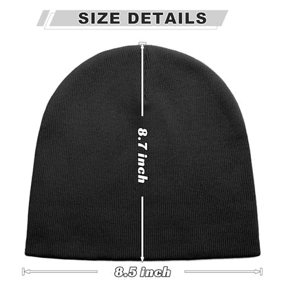 ROYBENS 100% Cotton No Cuff Beanie Hat Men Women, Fisherman Skull Cap - color: Black