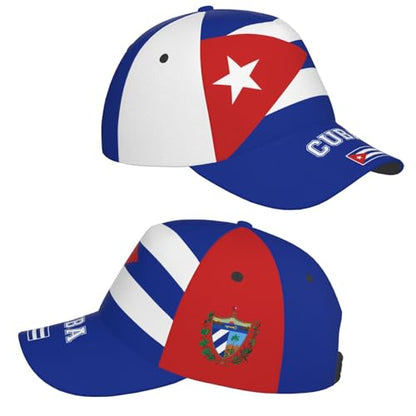 National Flags Baseball Cap for Men Women, Adjustable Trucker Hat Sun Visor Caps, Outdoor Dad Cap Patriotic Hat - color: Cuba Flag