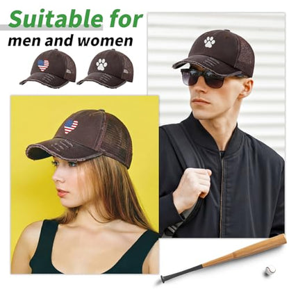 Suhine 24 Pcs Blank Trucker Hat Bulk,Unisex Baseball Cap - color: Brown