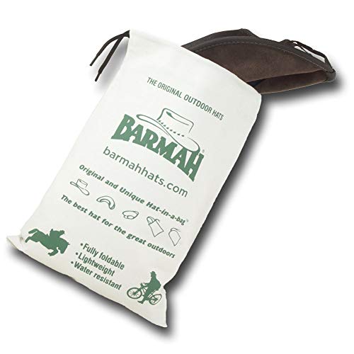 Barmah Hats Foldaway Bronco Leather Hat - Item 1060 - color: Rustic, size: XX-Large