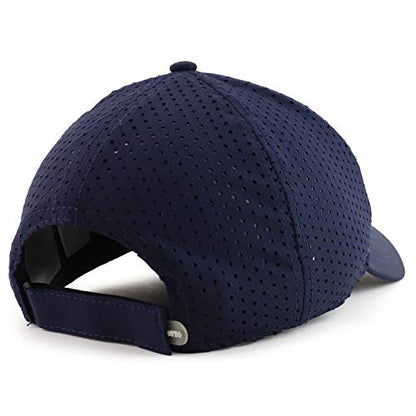 Armycrew UPF 50+ Cool Comfort Performance Stretchable Air Mesh Baseball Cap - color: Navy