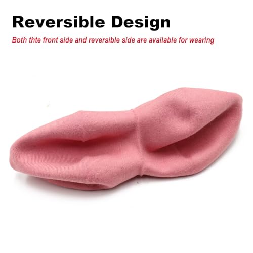 Wheebo Reversible Solid Color French Beret Hat for Women and Girls - color: Pink