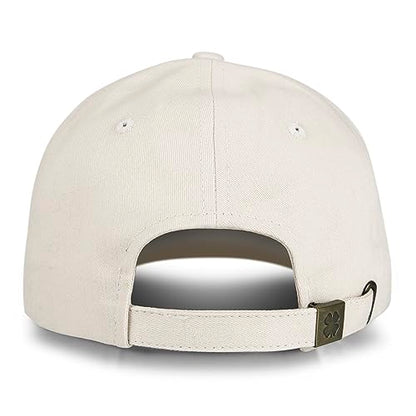 Lucky Brand Classic Cotton Adjustable | Dad Hat | Baseball Cap | Golf | Fishing | Low Profile | 5 Panel Design - color: Blue Jeans Co - Cream