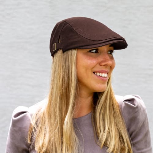 Initlove Mens Newsboy Cap Cotton Ivy Hat Beret Hats for Driving - color: B Coffee