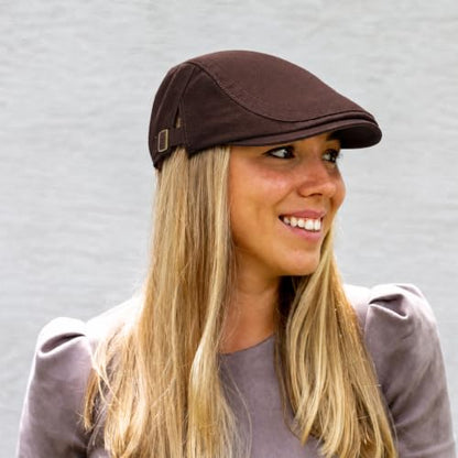 Initlove Mens Newsboy Cap Cotton Ivy Hat Beret Hats for Driving - color: B Coffee
