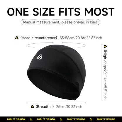 3-Pack Breathable Skull Cap Comfortable Helmet Liner Men Women - color: 3 Pieces(black,black,black)