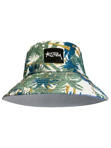 Packable Reversible Printed Bucket Hat Unisex for Men Women Beach Fisherman Cap - color: Green
