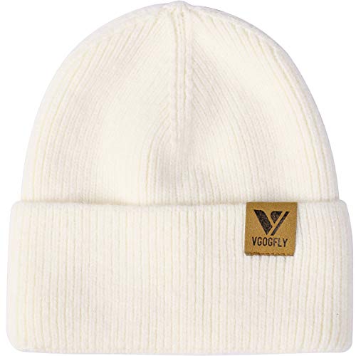 Vgogfly Slouchy Beanie Hats for Women Winter Knitted Caps Soft Warm Ski Hat Unisex - color: Ivroy