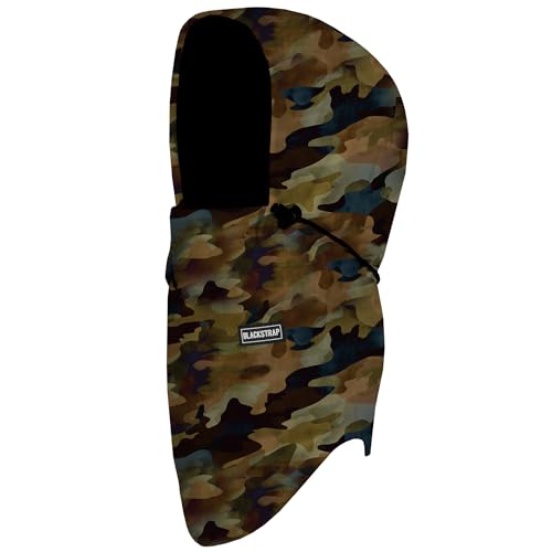 BLACKSTRAP Team Hood Dual Layer Adjustable Balaclava Ski Mask Compatible, Adult Unisex - color: Commando Storm