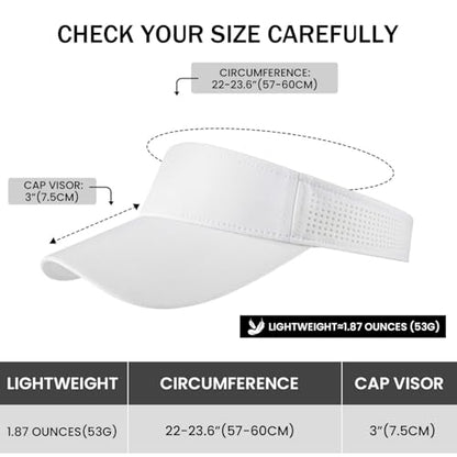 STARANCE Unisex Sun Visor Cap for Men Woman - color: White