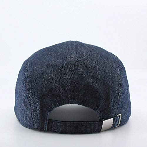 Washed Cotton Twill Five Panel Adjustable Camper Caps - color: Denim Navy