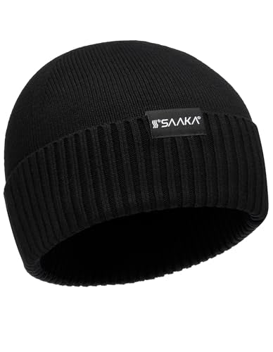Bamboo Lightweight Beanie for Men & Women. Soft Athletic Winter Hat. Ideal Beanie for Sports. Keeps You Warm & Comfortable - color: Black