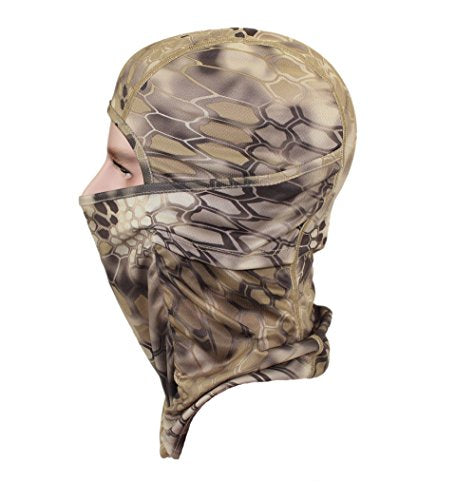 GANWAY Windproof Cap Tactic CS Motorcycle Mask Sunscreen Hat Ski Balaclava Headgear - color: Khaki