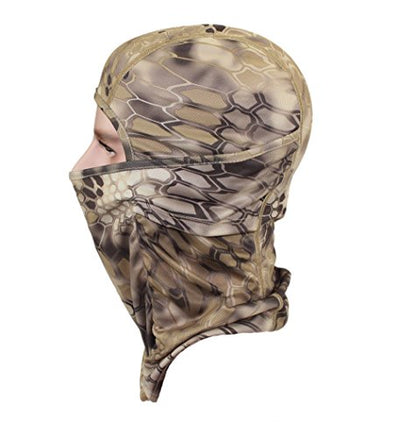 GANWAY Windproof Cap Tactic CS Motorcycle Mask Sunscreen Hat Ski Balaclava Headgear - color: Khaki