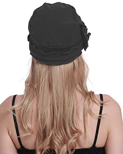 osvyo Chemo Headwear Turban Cap for Women - Cancer Beanie Hair Loss Sealed Packaging - color: Cotton Medium-grey