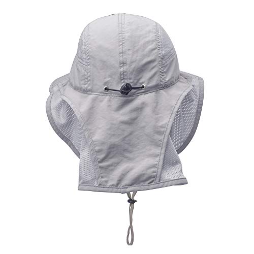 Unisex Outdoor Activities UV Protecting Sun Hats with Neck Flap - color: .Light-grey