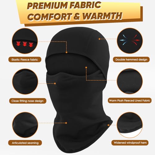Kids Balaclava Winter Cold Weather Warm Ski Mask Unisex Fits Ages 4–12