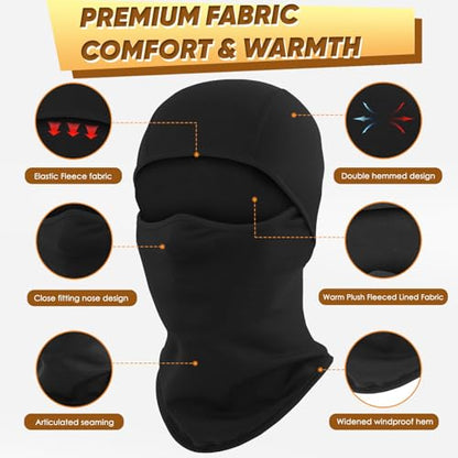 Kids Balaclava Winter Cold Weather Warm Ski Mask Unisex Fits Ages 4–12
