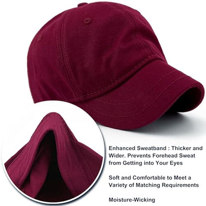 Loneshark Short Brim Baseball Cap for Running Small Bill Umpire Hat - color: Claret