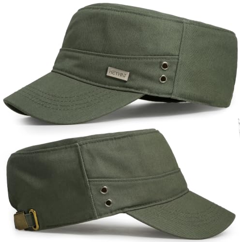 Unisex Basic Cadet Army Caps Everyday Military Style Hat - color: Army Green 2