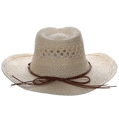 Panama Jack Drifter Sun Hat - Toyo Straw, 3 1/4" Shapeable Brim - color: Natural