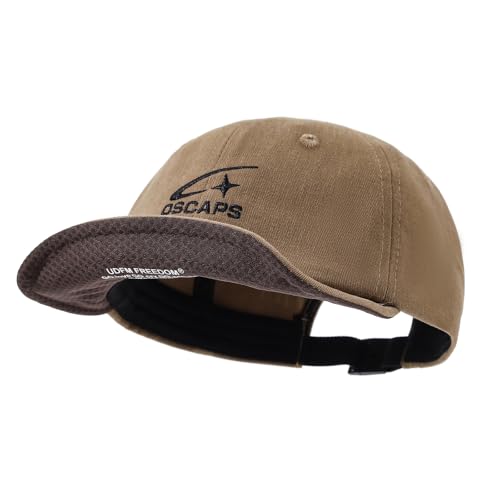 Short Brim Baseball Cap Casual Cadet Caps Flat Bill Dad Hats Trucker Hat Lightweight Umpire Hat Hip Hop Dancing Hats - color: Mg-dym25122-khaki