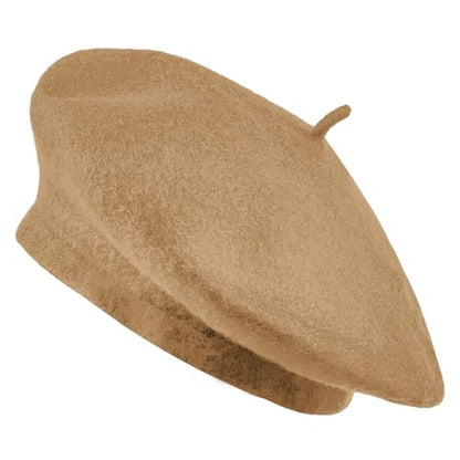 Jolbndcv 6PCS Beret, French Beanie, Outdoor, Winter, Fashion Lady Hat - color: Khaki