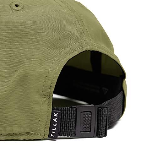 Tillak COHO Six Panel Hat, Kodra Nylon 6 Panel Cap with Snap Closure - color: Fir Green