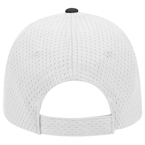 Ashen Fane 6 Panel Polyester Pro Mesh Low Profile Baseball Cap - color: Black White