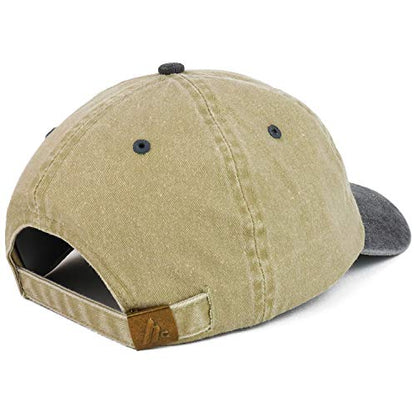 Armycrew Watermelon Embroidered Patch Unstructured Cotton Washed Baseball Cap - color: Khaki Black
