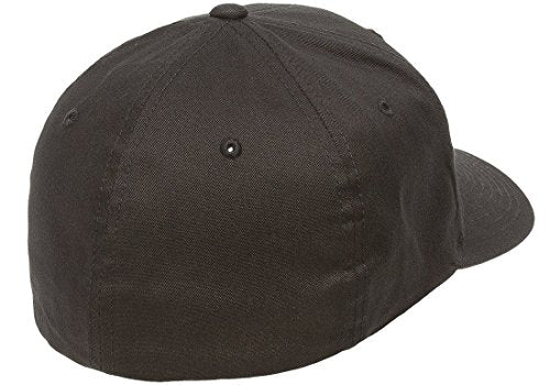 Flexfit/Yupoong Men's Cotton Twill Fitted Cap - color: Black, size: 6 3/4-7 1/4