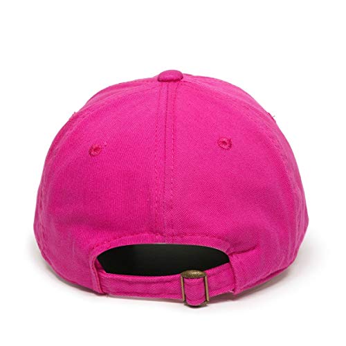 Cat Baseball Cap Embroidered Cotton Adjustable Dad Hat - color: Fuscha