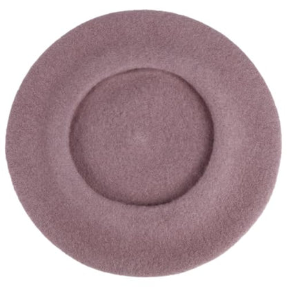 Women's Beret Cashmere Wool French Hat Made in EU Women Autumn Winter - color: Oldrose, size: 6 7/8