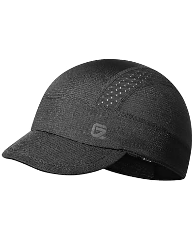 GADIEMKENSD Cooling Cycling Cap, Skull Cap Helmet Liner with Flip Brim, Sun Protection Running Under Helmet for Men Women - color: Black