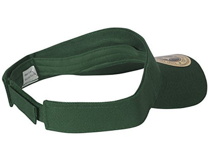 TOP HEADWEAR Solid Adjustable Blank Visor - color: Forest Green