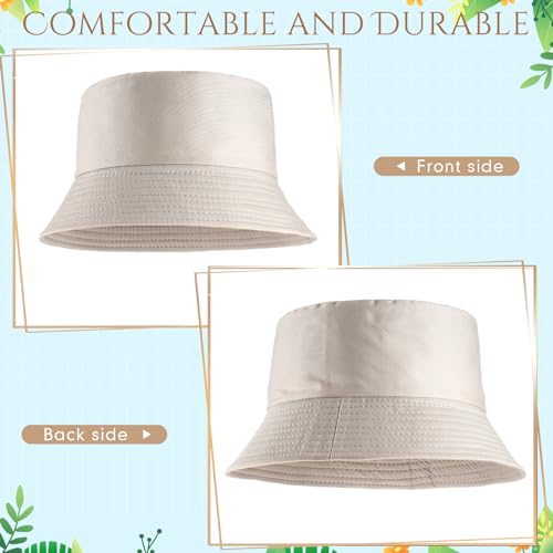 12/24/36 Pcs Bucket Hats for Men Women Bulk - color: Beige, size: Medium
