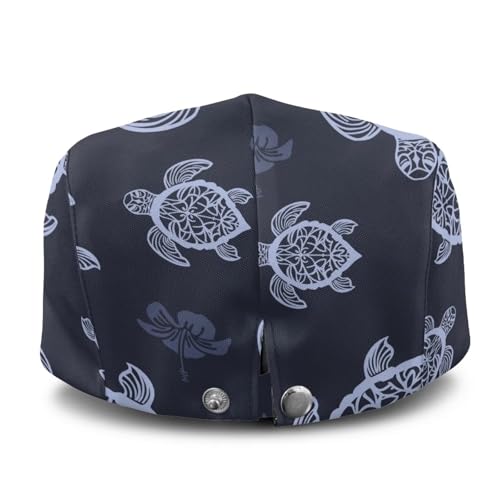 Newsboy Cap for Men Women Adjustable Flat Cap Gatsby Hat Retro Eight Panel Baker Boy Hat Lightweight Casual Cap - color: Mandala Turtle