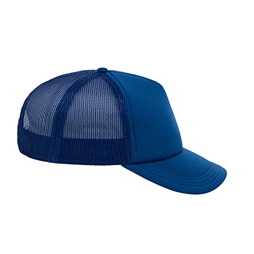 Lids Blank Basic Foam Trucker Adjustable Snapback Hat - color: Teal/Teal