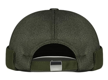 DIYDECAL Mens Mesh Brimless Cap,Summer Skullcap Docker Beanie Hat - color: Dark Green