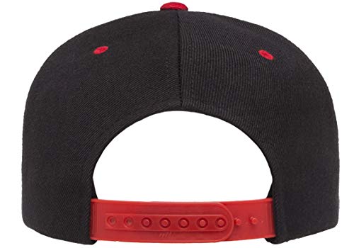 Flexfit Unisex Adult Yp Classics Premium Snapback Cap – 2-Tone - color: Black/Red