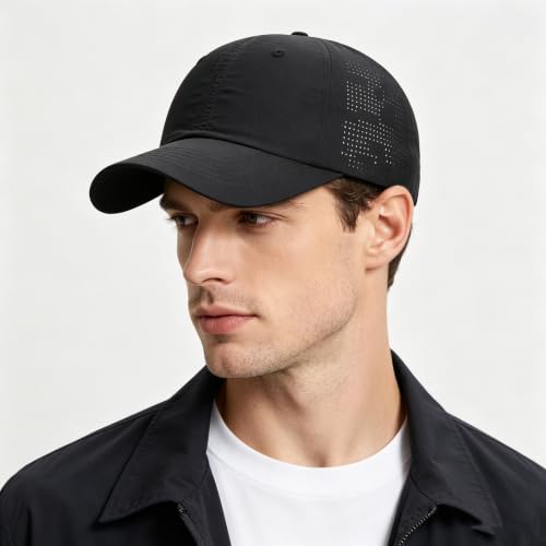 Cmonie 3Pcs Quick Dry Baseball Hat Breathable Sport Cap - color: 3pcs-black&white&gray-e