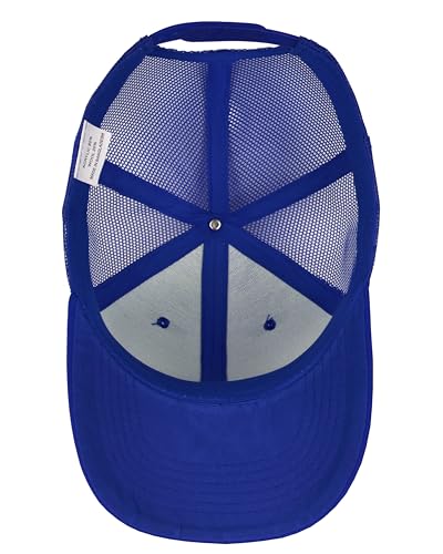 Gelante Mesh Trucker Hat Baseball Cap Structured Front Panel Wholesale LOT 12 Pack - color: Royal